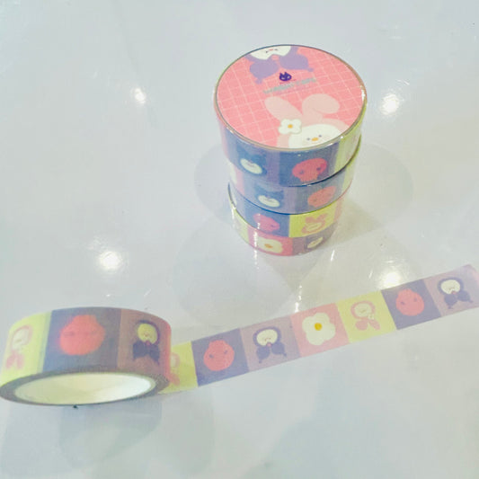 Pastel and Goth bunnies Washi Tape